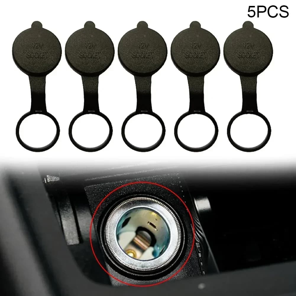 5pcs coperchio presa accendisigari universale per auto coperchio uscita 12V manicotto protettivo per connettore a filo con cappuccio impermeabile antipolvere