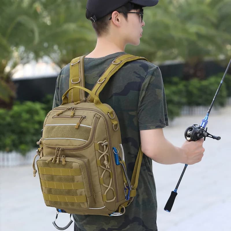 Camping bag for outdoor sports Fishing rod Men's climbing backpack Hiking Fishing bait box Travel equipment Handbags universitaire