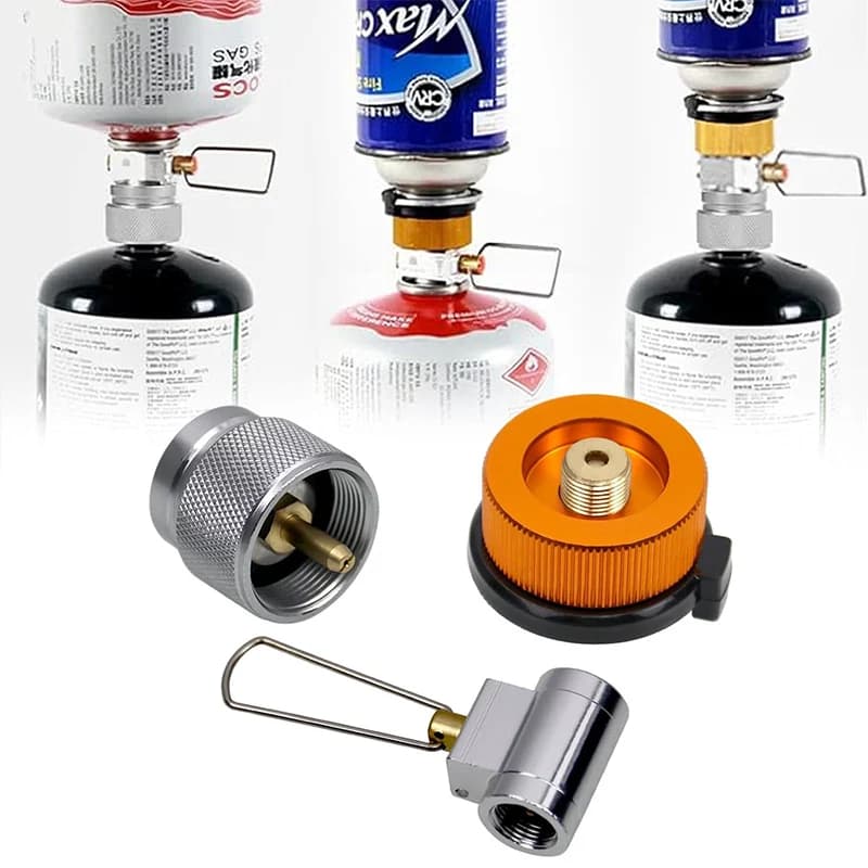 Outdoor Camping Stove Refill Adapter Propane Isobutane Butane Valve Converter Canister EN417 Lindal Valve Canister Shifter