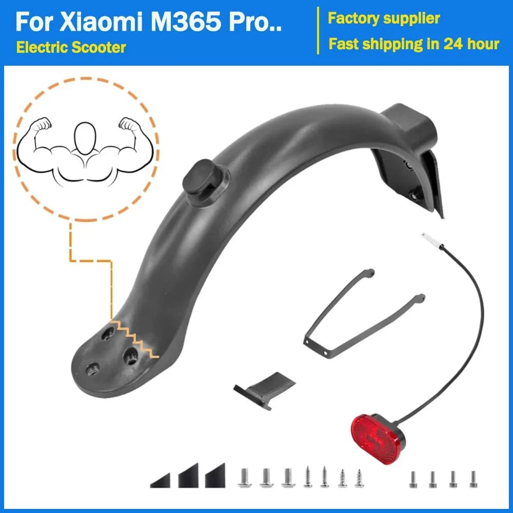 Per Xiaomi Mi3 M365 Scooter Elettrico Parafango Posteriore Parafango Gancio Freno Fanale Posteriore kit PRO 2 1S Fanale Posteriore Parte Targa