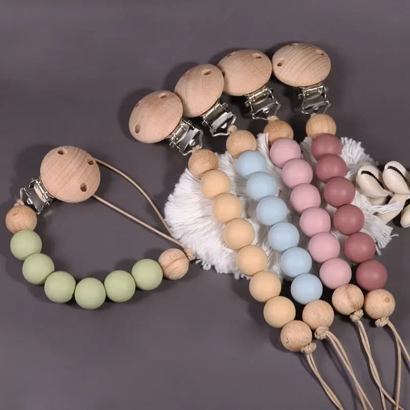 Porta ciuccio per bambini Fiore Clip manichino in silicone Massaggiagengive per neonati Ciondolo Roba per neonati Regali Giocattoli per neonati 0-6 mesi Accessori