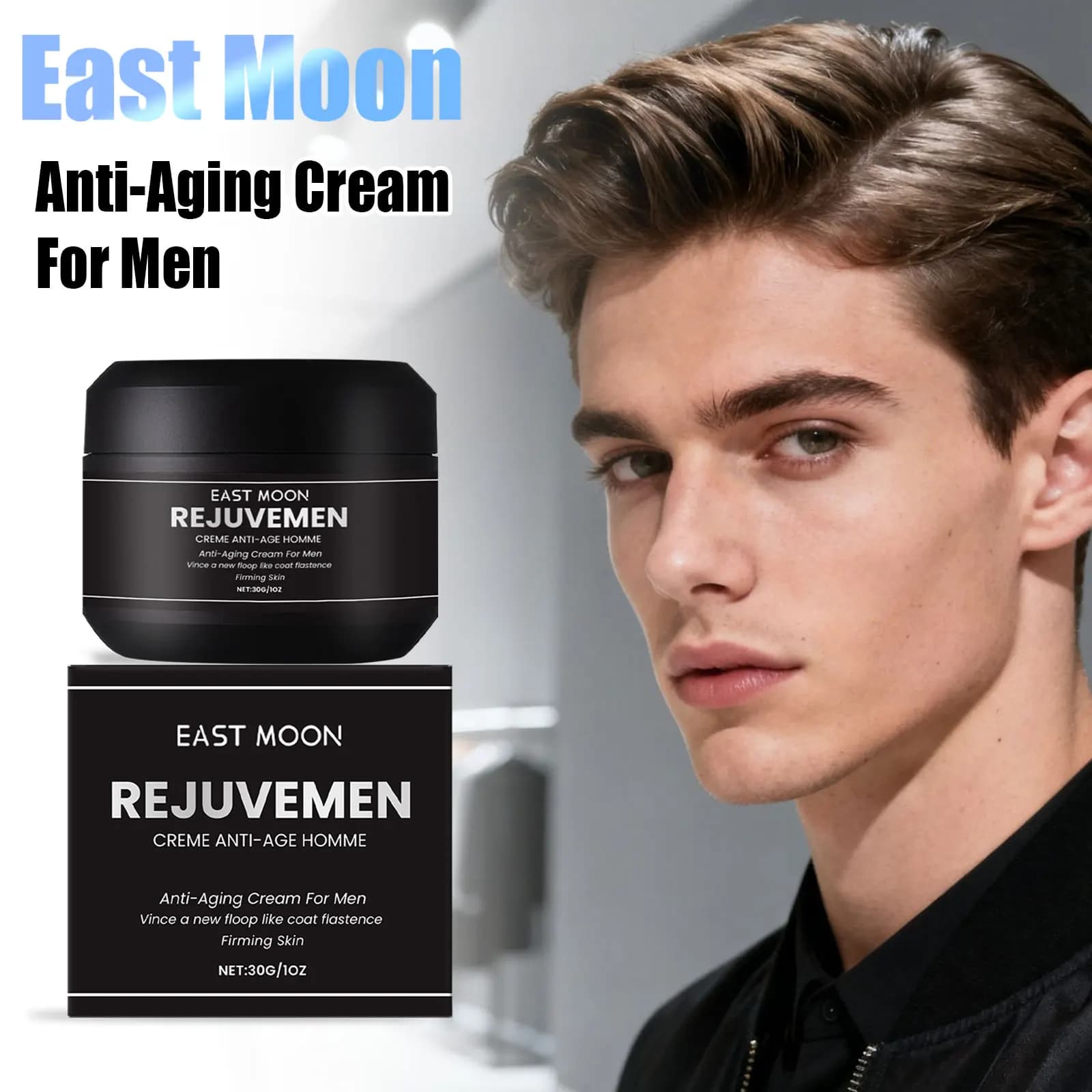 Hydrating Face Cream at the Aloe East Moon for Man, Nutrient Treatment for Dry Skin, Rassodante and Illuminant