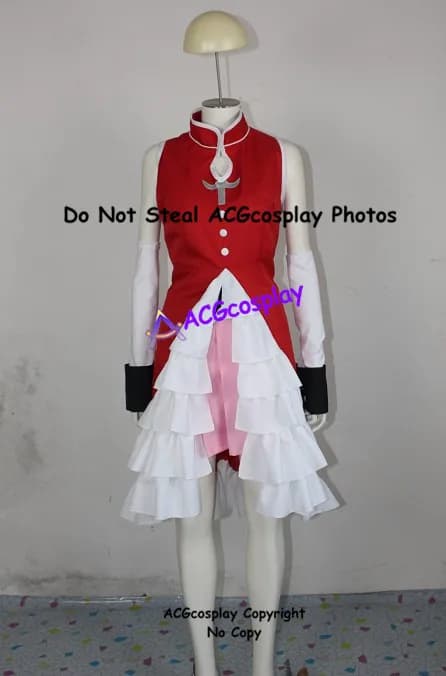 Costume cosplay Puella Magi Madoka Magica Kyoko Sakura acgcosplay include copriscarpe