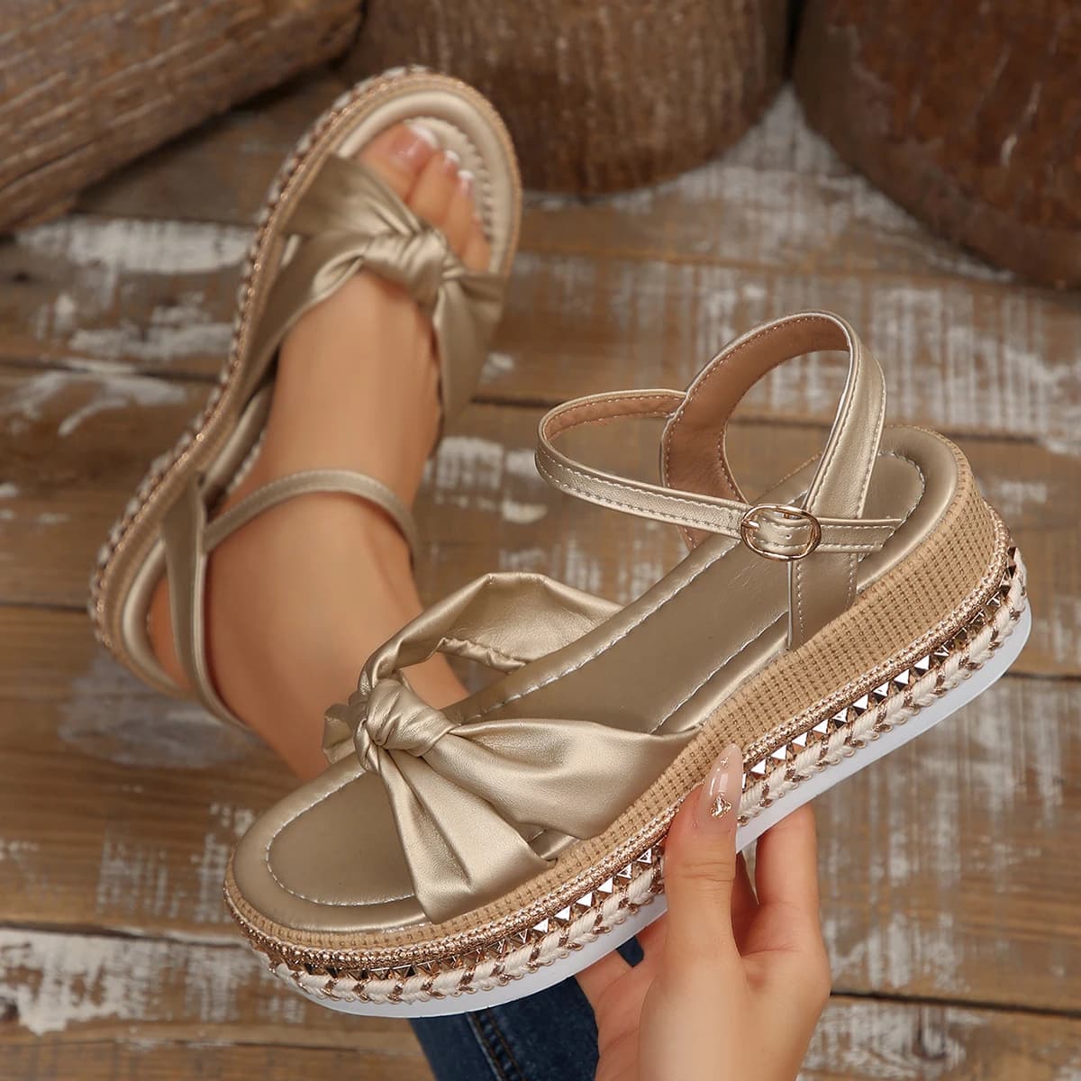 Cross-Border Women Sandals Heightening Buckle Strap Shoes Summer 2025 Fashion Thick Bottom Sandals Rubber Upgraded Shoes Women