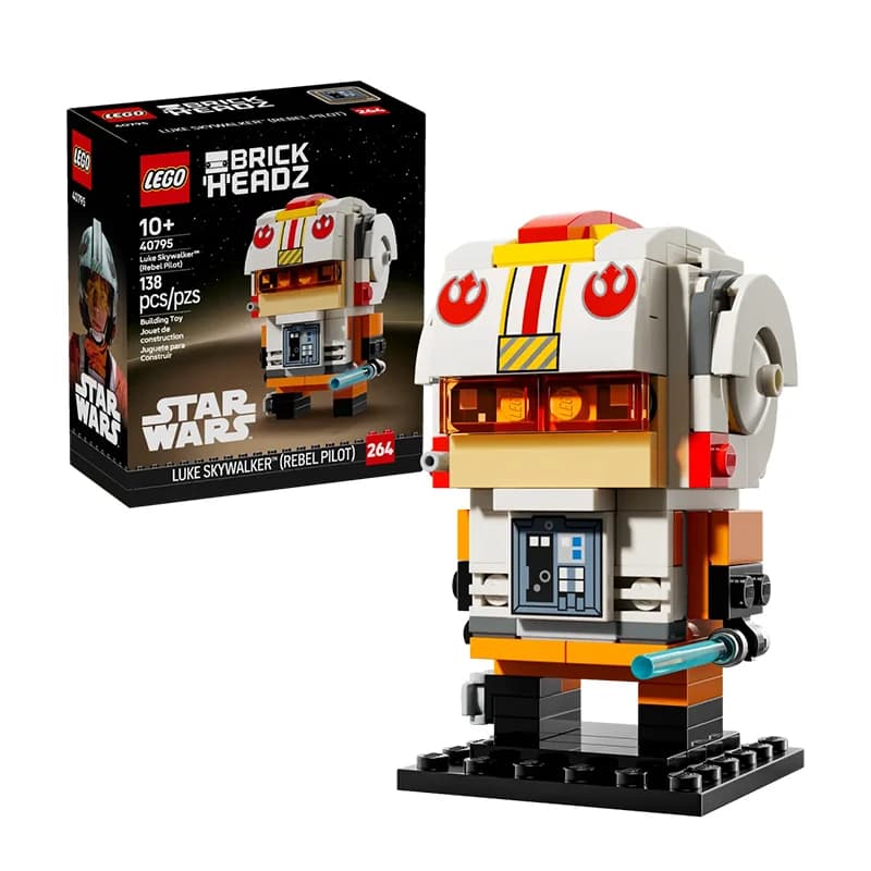 LEGO Block Square Head Series 40795 Luke Skywalker Giocattolo da costruzione per bambini e bambine, regalo