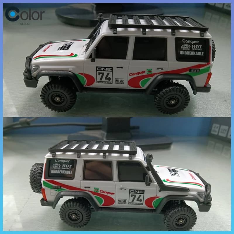 Auto da Corsa Radiocomandata RC per Arrampicata, Scala 1:43, Mini 4WD 2.4G, Controllo App, RTR HB-R4302, Giocattolo Simulato per Desktop