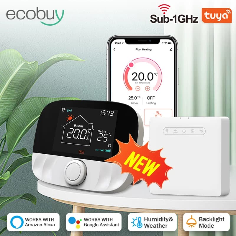 Tuya Smart Wifi Termostato per riscaldamento Batteria wireless per caldaia a gas Termostato per riscaldatore Regolatore di temperatura Alexa Google Home