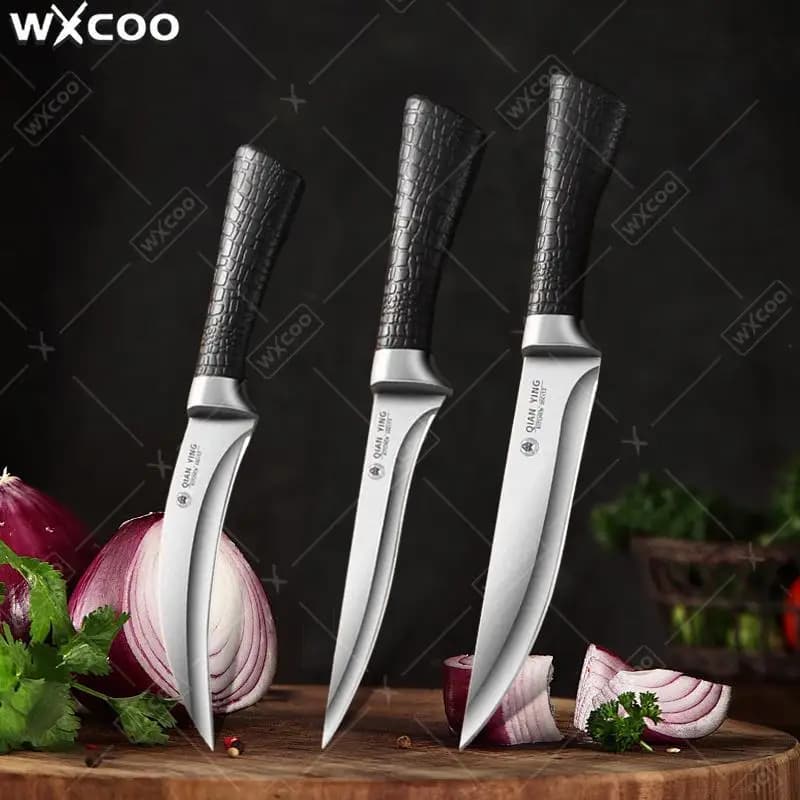Coltello professionale per disossare con manico antiscivolo, coltello da macelleria in acciaio inossidabile, coltello per affettare frutta con custodia.