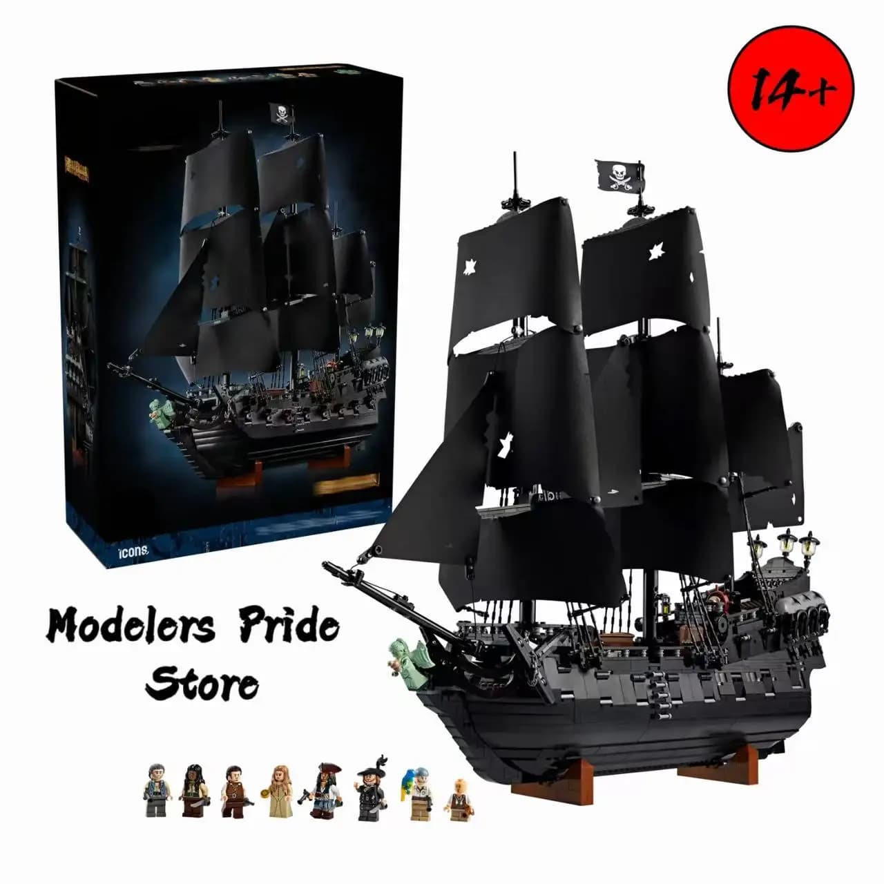Blocchi da costruzione fai-da-te per nave pirata, grande kit modello Black Pearl per adulti, regalo e decorazione da collezione, compatibile con LEGO