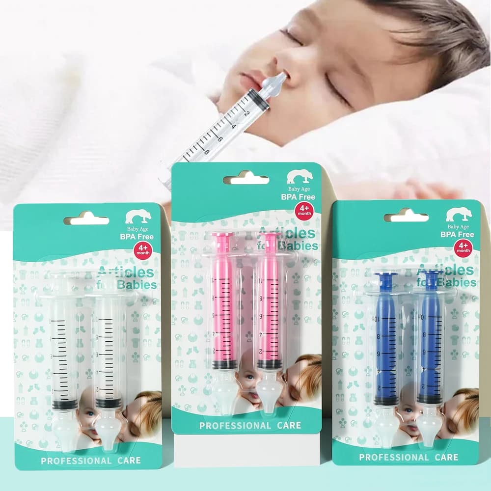 Aspiratore Nasale per Bambini 10ML/20ML, Siringa per Pulizia Naso, Irrigatore Nasale per Rinite, Lavaggio Nasale per Bambini