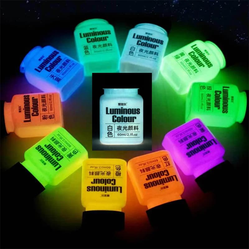 60ml Bottle of Luminous Acrylic Paint Luminous Paint Decorative Graffiti Painted Textile Special Luminous Pigment