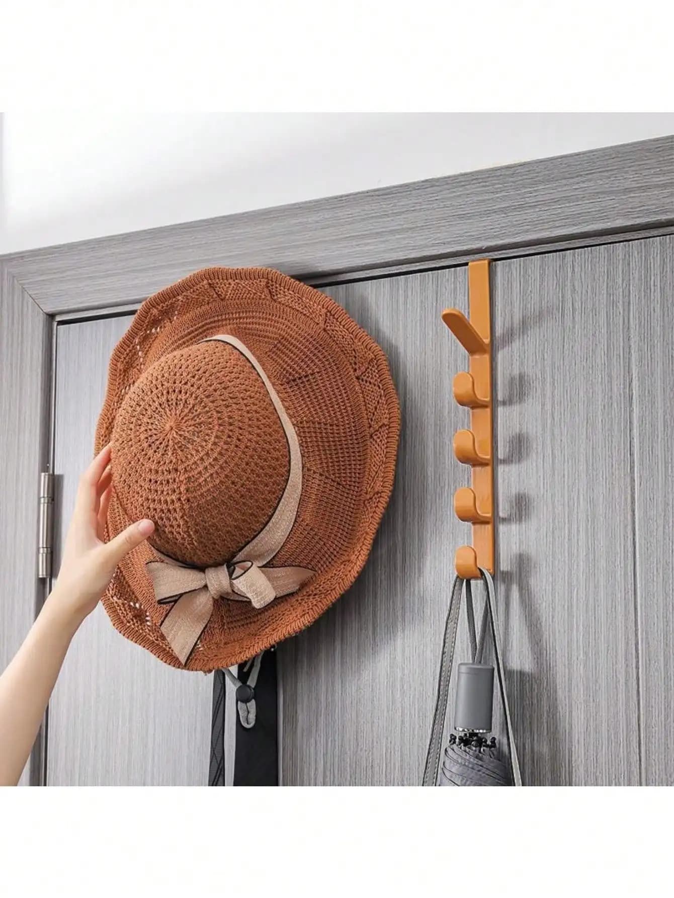 1 appendiabiti salvaspazio da appendere alla porta - Organizzatore in plastica facile da installare per vestiti, borse e asciugamani per camera da letto e altre aree