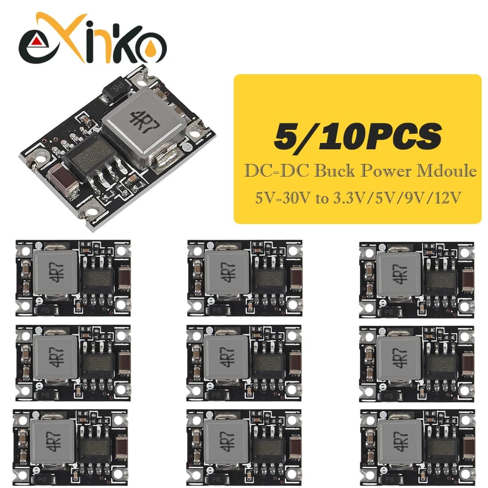 5/10 pz DC-DC Buck Converter Modulo di Alimentazione Passo Da 5 V-30 V A 3.3 V 5 V 9 V 12 V 3A Regolatore di Tensione per Auto Moto batteria