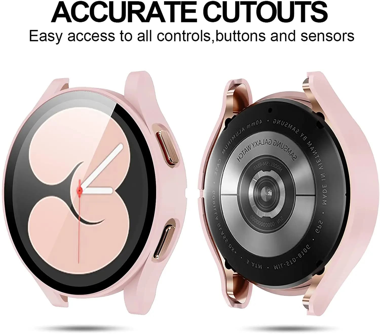 Vetro + custodia per samsung Galaxy watch 4 44mm 40mm accessori PC copertura paraurti Anti-caduta all-around + protezione dello schermo Galaxy watch 5