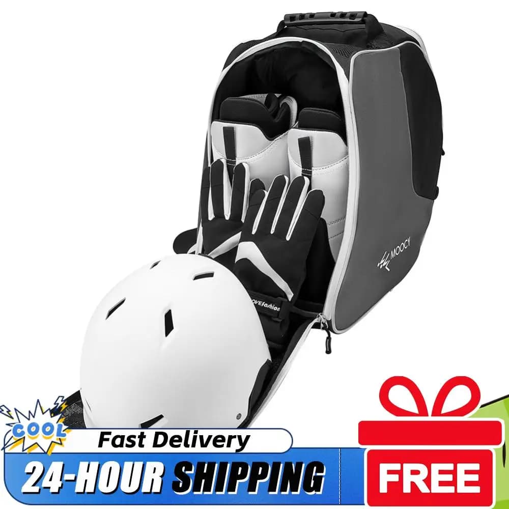 Portable Outdoor Ski Bag Adjustable Professional Outdoor Winter Ski Equipment Storage Bag Non-slip for Ski Helmet Goggles Gloves