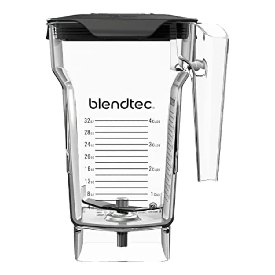 Contenitore FourSide da 75 oz - Caraffa per Frullatore a Quattro Lati Compatibile con la Maggior Parte dei Frullatori - Capacità di Miscelazione di 32 oz - Trasparente
