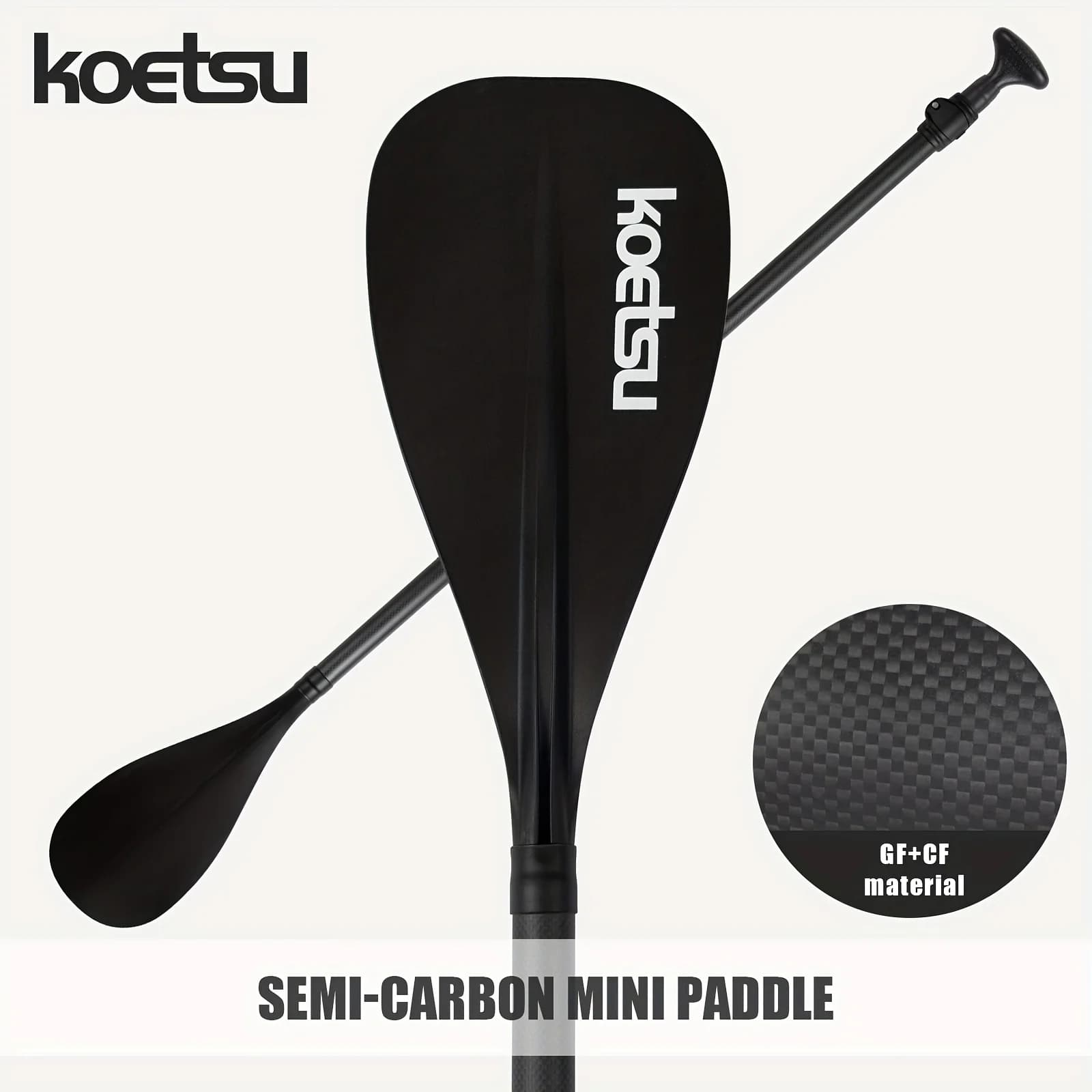 KOETSU Paddle regolabile ibrido in fibra di vetro e carbonio, ideale per SUP, paddle gonfiabili, surf e kayak