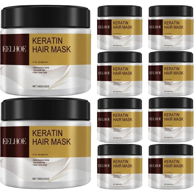 100g Maschera per capelli al collagene Trattamento per capelli alla cheratina Riparazione profonda Olio di argan Essenza di collagene Balsamo alla cheratina per capelli secchi e danneggiati
