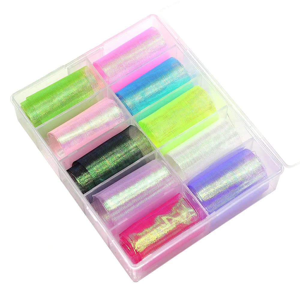 MNFT 10 Pz/Box Bossed Flash Fiber Rainbow Fish Skin For Sabiki Rig Fly Tying Streamer Fly Tying Material