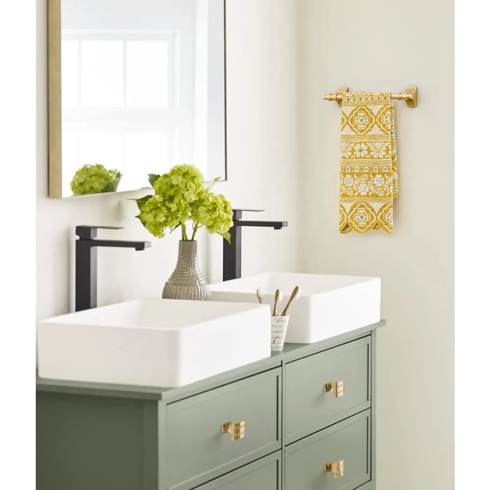Elegante portasciugamani da 9 pollici in bronzo champagne per bagni moderni, facile installazione e finitura resistente