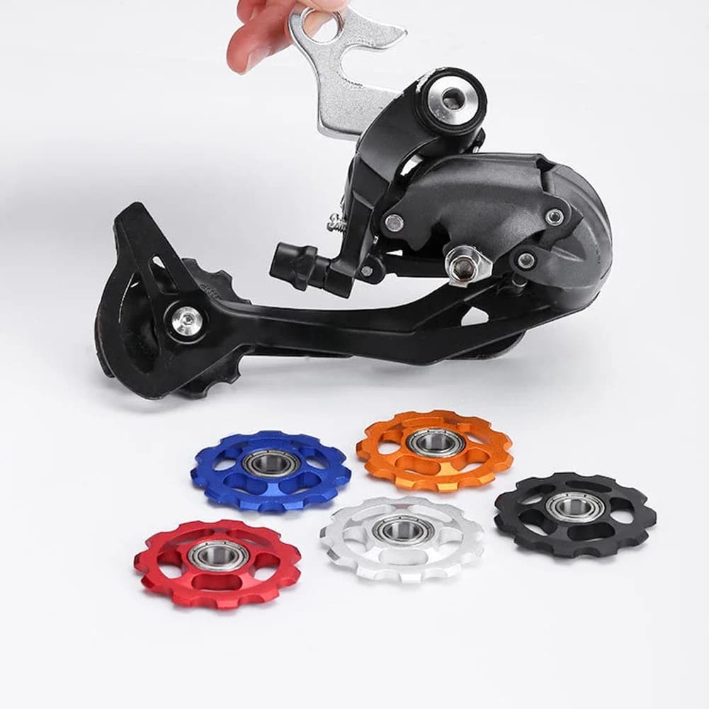 1 Pz Puleggia Deragliatore Posteriore Della Bicicletta Puleggia Ruota 11T Bici Parti CNC Anodizzato Sigillato Deragliatore Posteriore Puleggia Accessori Pratici