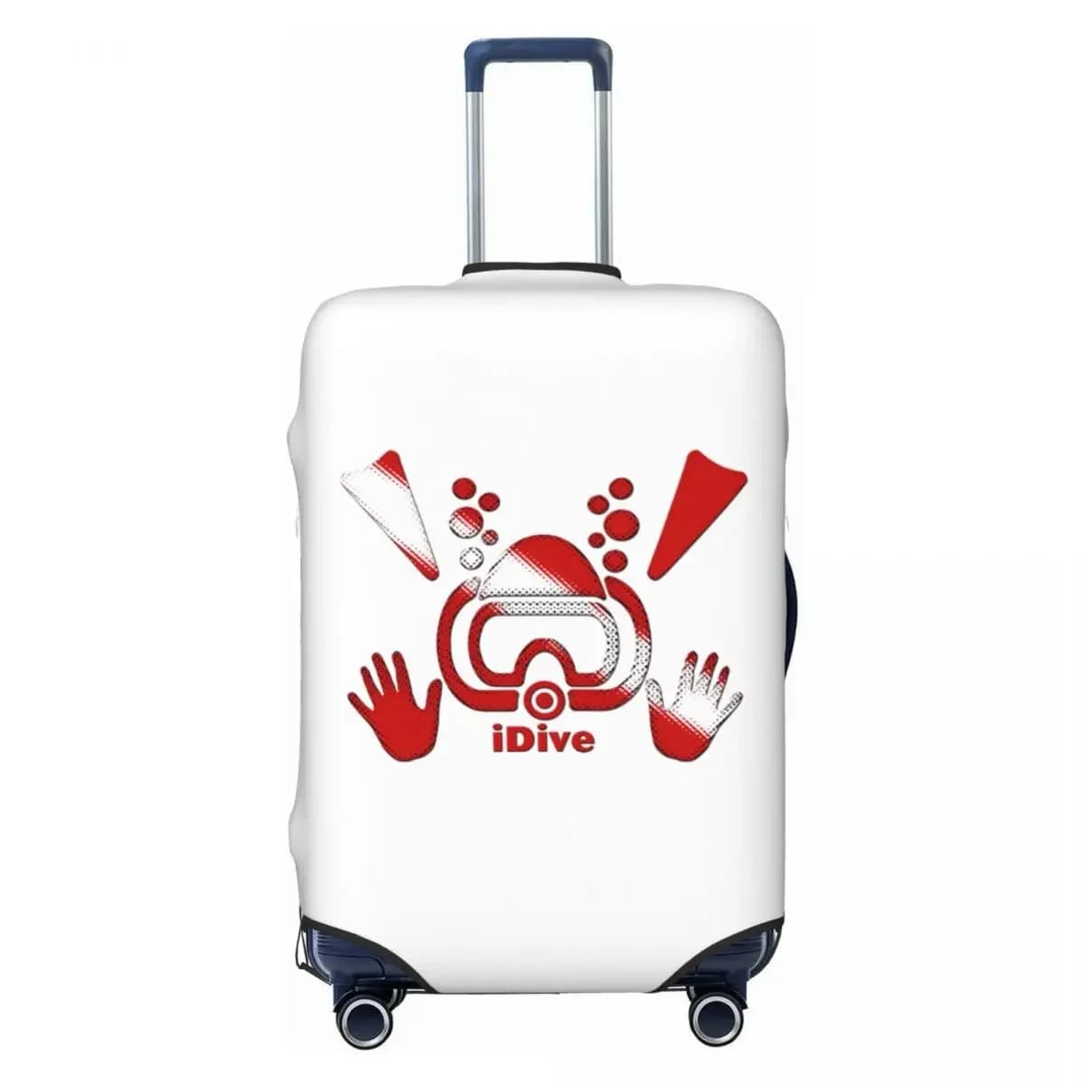 Personalizzato IDive Dive Flag Scuba Diving Copertura per bagagli Divertente Diver Valigia Coperture protettive Vestito per 18-32 pollici