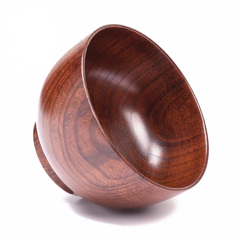 Ciotola in legno naturale ciotola per zuppa di riso in legno giapponese insalatiera contenitore per alimenti grande ciotola piccola per stoviglie per bambini utensili in legno