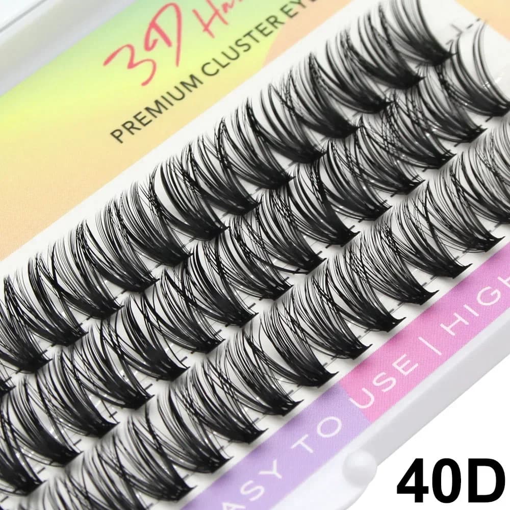 Moonlily Extensions High Quality Natural Long Natural Silk Eyelashes Soft Effet Volume 3D Mace Fake Eyelashes For Individual Make-up