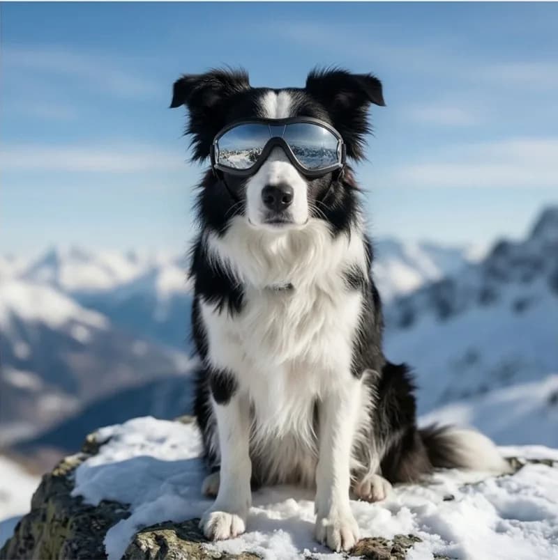 Pet Anti-UV Glasses Dog Sunglasses Waterproof Dog Glasses Golden Retriever Samoyed Sunglasses Goggles Big Dog Sunglasses (ski)