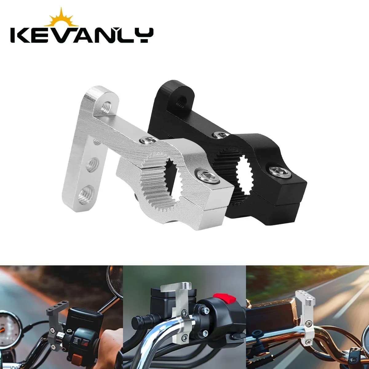 M5 M6 M8 Filettatura 4 Fori Moto In Lega di Alluminio LED Faretto Staffa di Montaggio Fendinebbia Lampada Ausiliaria Morsetti di Estensione per UTV