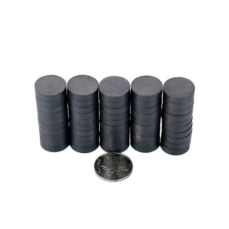 Round Magnets Dia 20mm 22mm 24mm 25mm Strong black ferrite magnetic tiles, square and round magnetic steel, hardware fixing magn