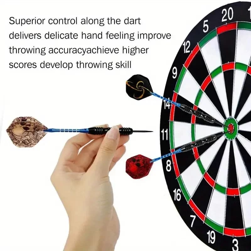 TRALOW Professional 12 Pcs Dart Set With Dragon Patterned Dart Shaft And Steel Dart Tip For Training Competition And Team Games