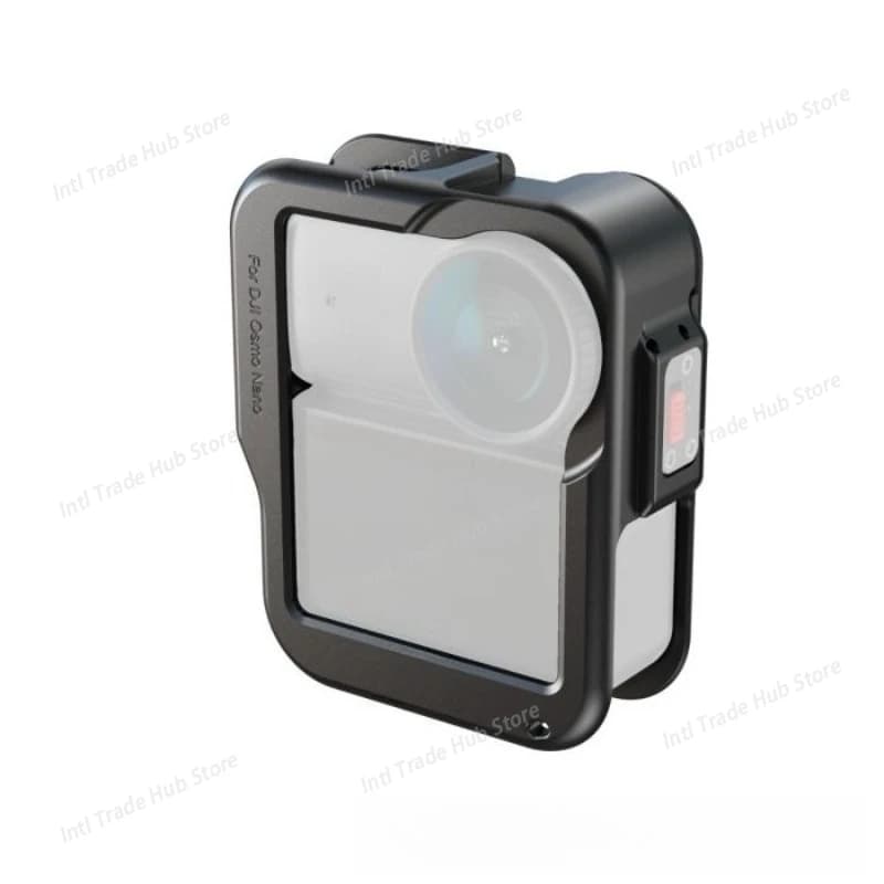 Full-Cover Cage for DJI Osmo Nano Action Camera with 1/4" Thread,Anti-Twist Pins Cold Shoe for Accessory Expansion