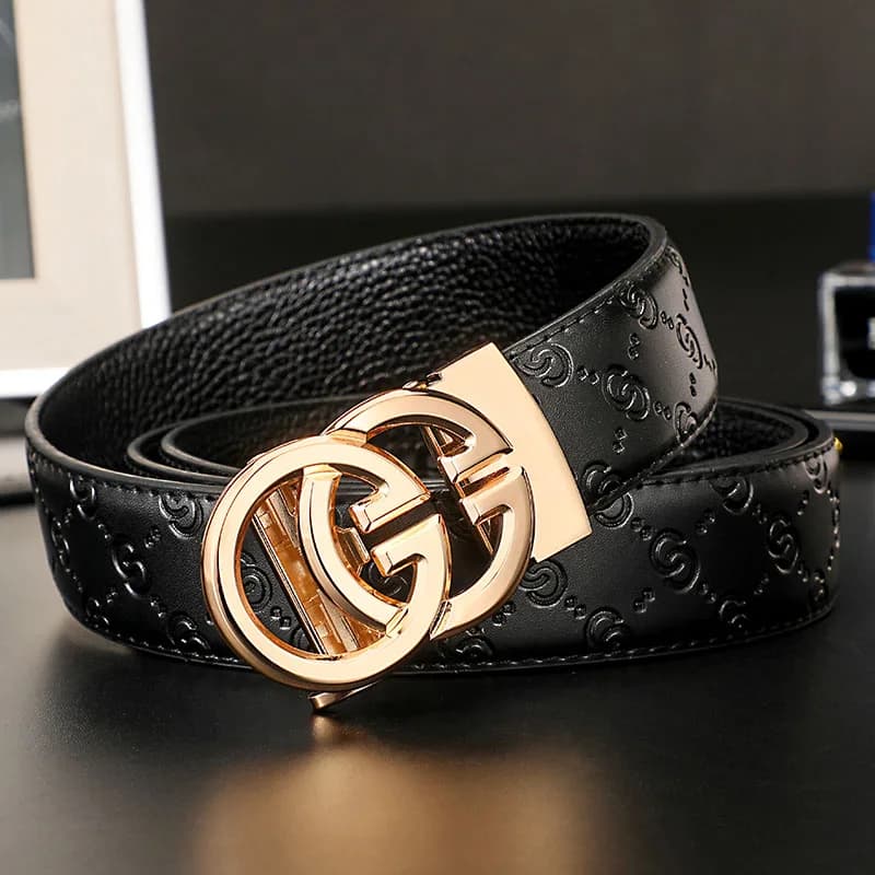 2025 Nuovo Larghezza 34mm Cinture per Le Donne Ragazze Vestono Cintura di Moda Pelle di vacchettaMetalBuckle Cintura da uomo Per Il Tempo Libero Jeans Cintura