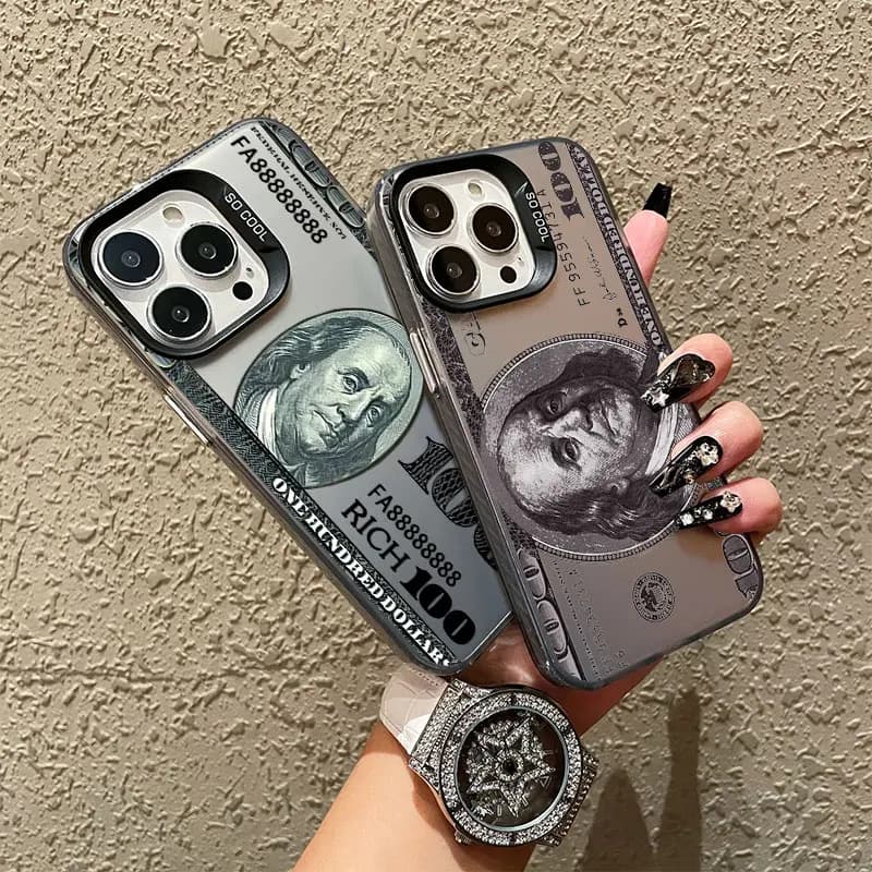 Custodia Morbida con Design Popolare Dollaro USA per Infinix Tecno Camon 20 Spark Go Hot 50 12 11 10 Play Note 30 40 Pro