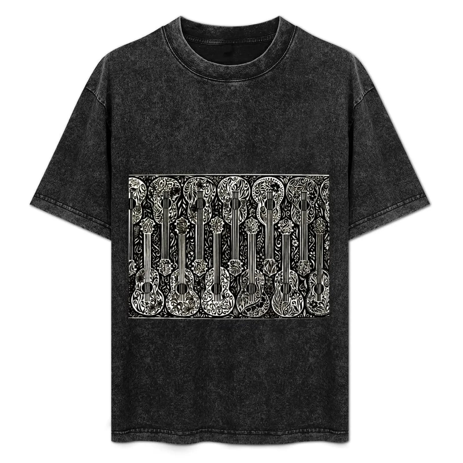 Ukulele T-Shirt Street Art Print Tee Shirt