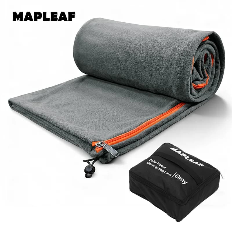 MAPLEAF Sacco a pelo in pile polare 185*80CM, fodera invernale ultraleggera per campeggio e casa, coperta isolante antisporco