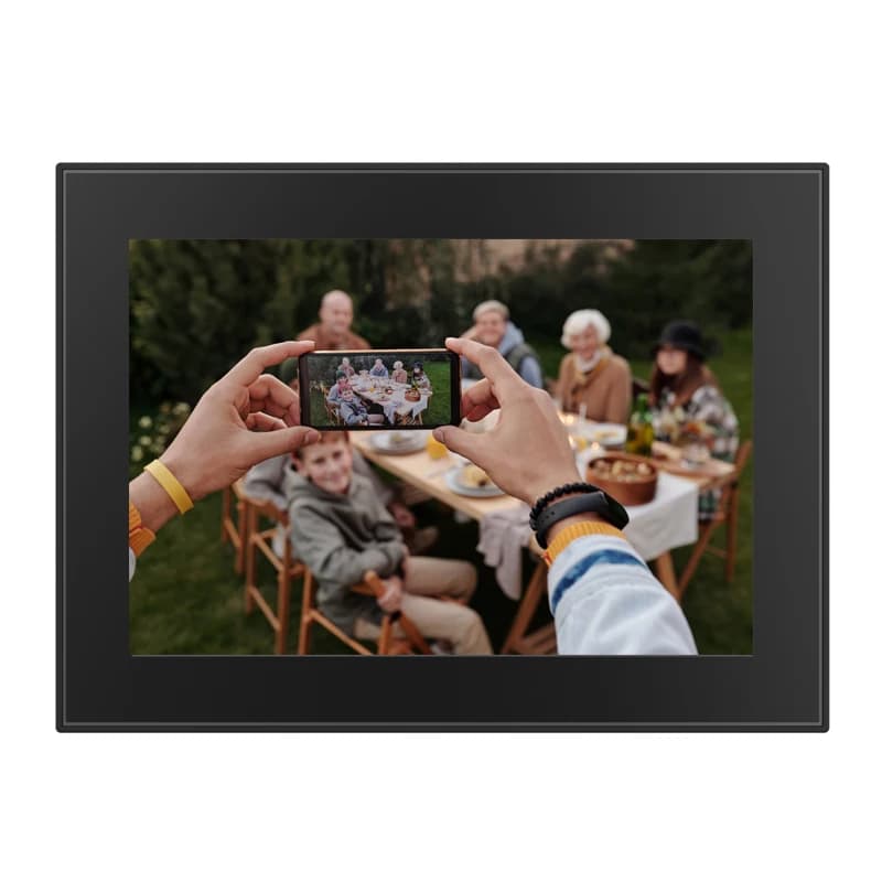 10.1 Inch Smart Digital Photo Frame IPS Touch Screen WiFi Video Playback Clock Display 1280x800 Resolution 32GB Memory ABS