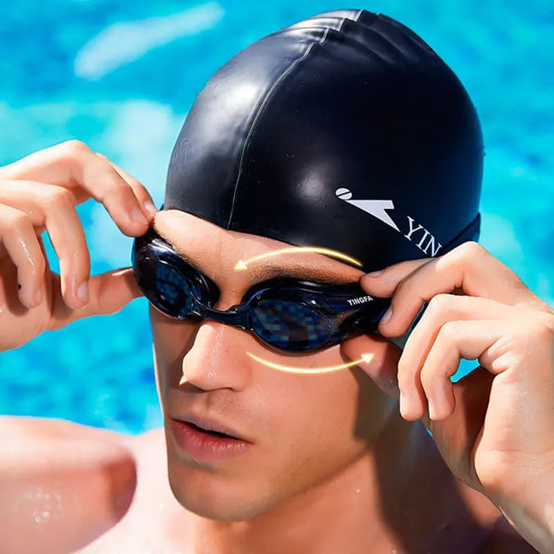 YINGFA 2800AF casual waterproof and anti-fog high definition flat light professional large frame swimming goggles
