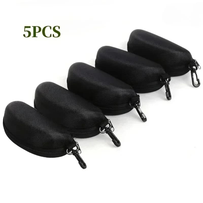 5/10pack Portable Zipper Sunglasses Protector Box Eye Glasses Case Box Travel Pack Glasses Case Accessories With Hook