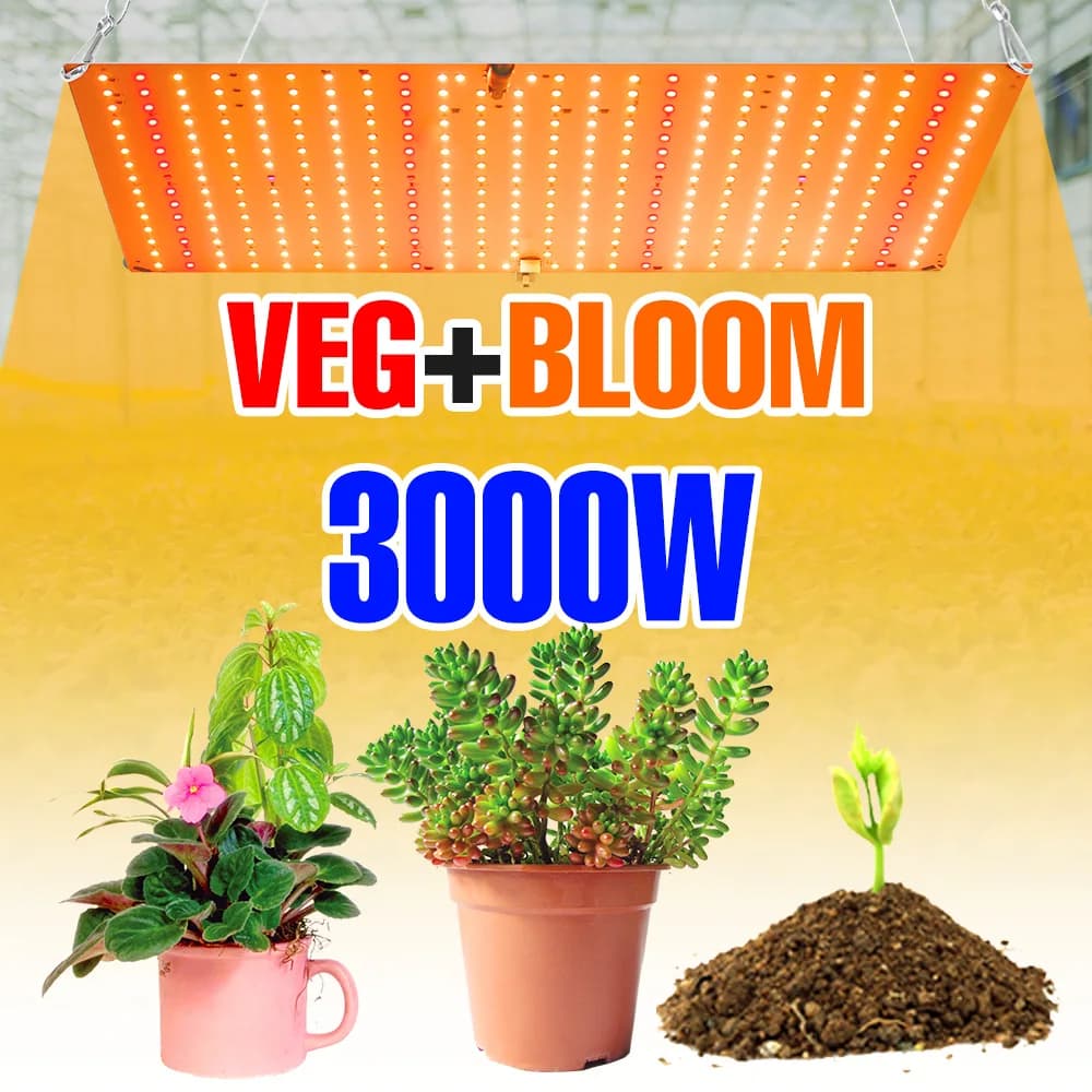 3000W Led Coltiva The Light Phyto Lamp For Plants Lampadina Spectro Completo Quantum Board System Hydroponic Cultivation System Semi di Fiori in Serra