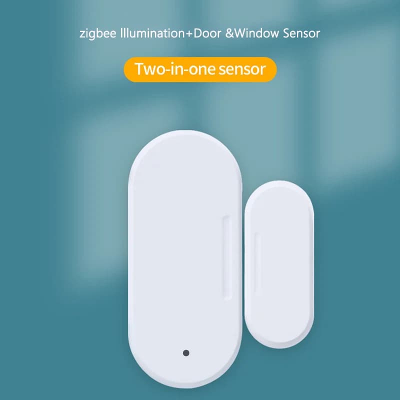 Sensore Magnetico per Porte e Finestre con Rilevamento Luce Zigbee, Allarme e Notifiche in Tempo Reale