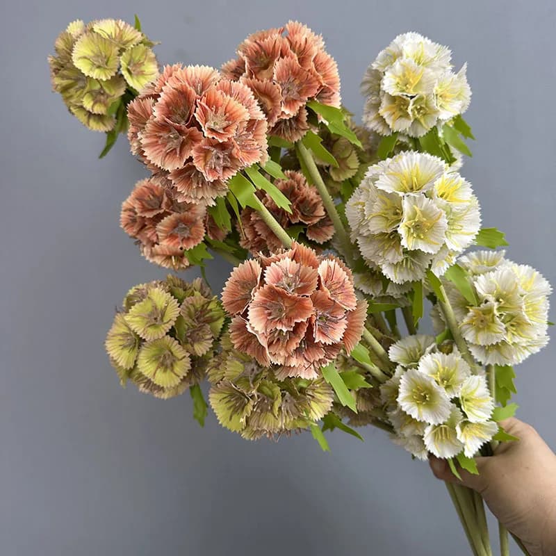 Artificial flower chrysanthemum green wheel 2 pieces 58 cm, blue floral composition, pot flower seeds, artificial fruit windmill