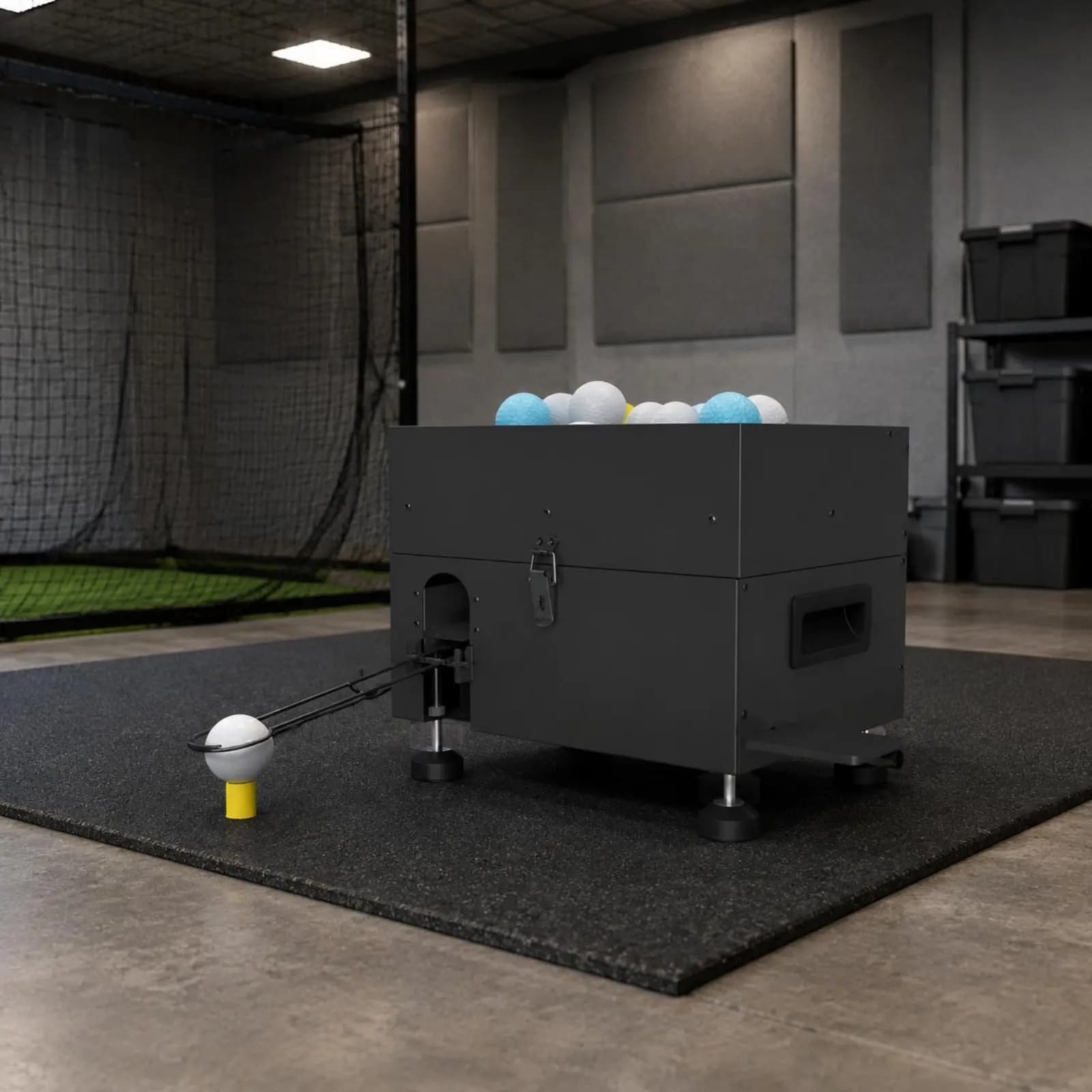 Golf Ball Training Machine Anti-Jam Golf Ball Launcher Practice Gear Galvanized Steel Adjustable Height