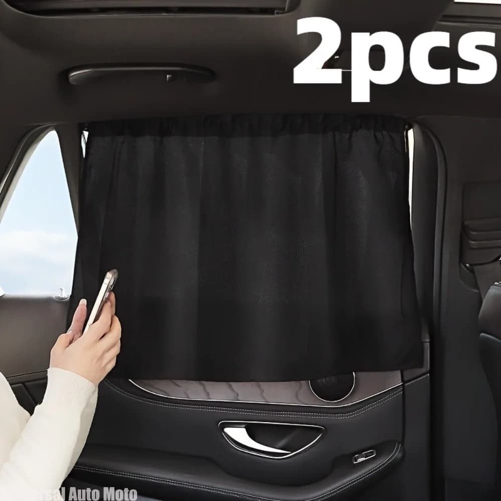 Thickened Car Window Sunshade Curtain Block UV Rays Keep Interior Cool Durable Heat Resistant Easy to Install for Summer Driving