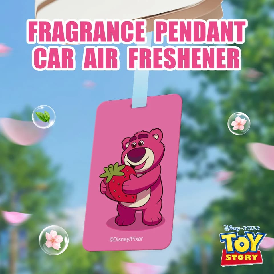Disney Lotso Bear, grazioso ciondolo per auto, da appendere allo specchietto retrovisore, deodorante per ambienti, accessori per interni, diffusore di fragranze, decorazione per ragazze