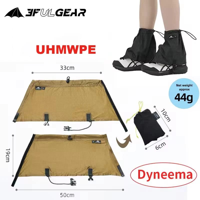 3F UL GEAR UHMWPE Touristic Shoes Waterproof Trekking leggings Ultra-light running shoes for snow sand prevention