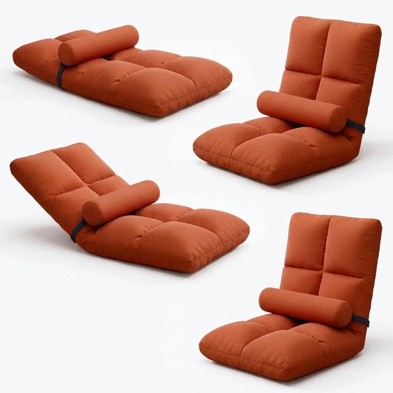 Floor Chair with Back Support Sleeper Bed for Adults Kids Reading Breathable Modern Gaming Sofa Chair Foldable Couch recliner
