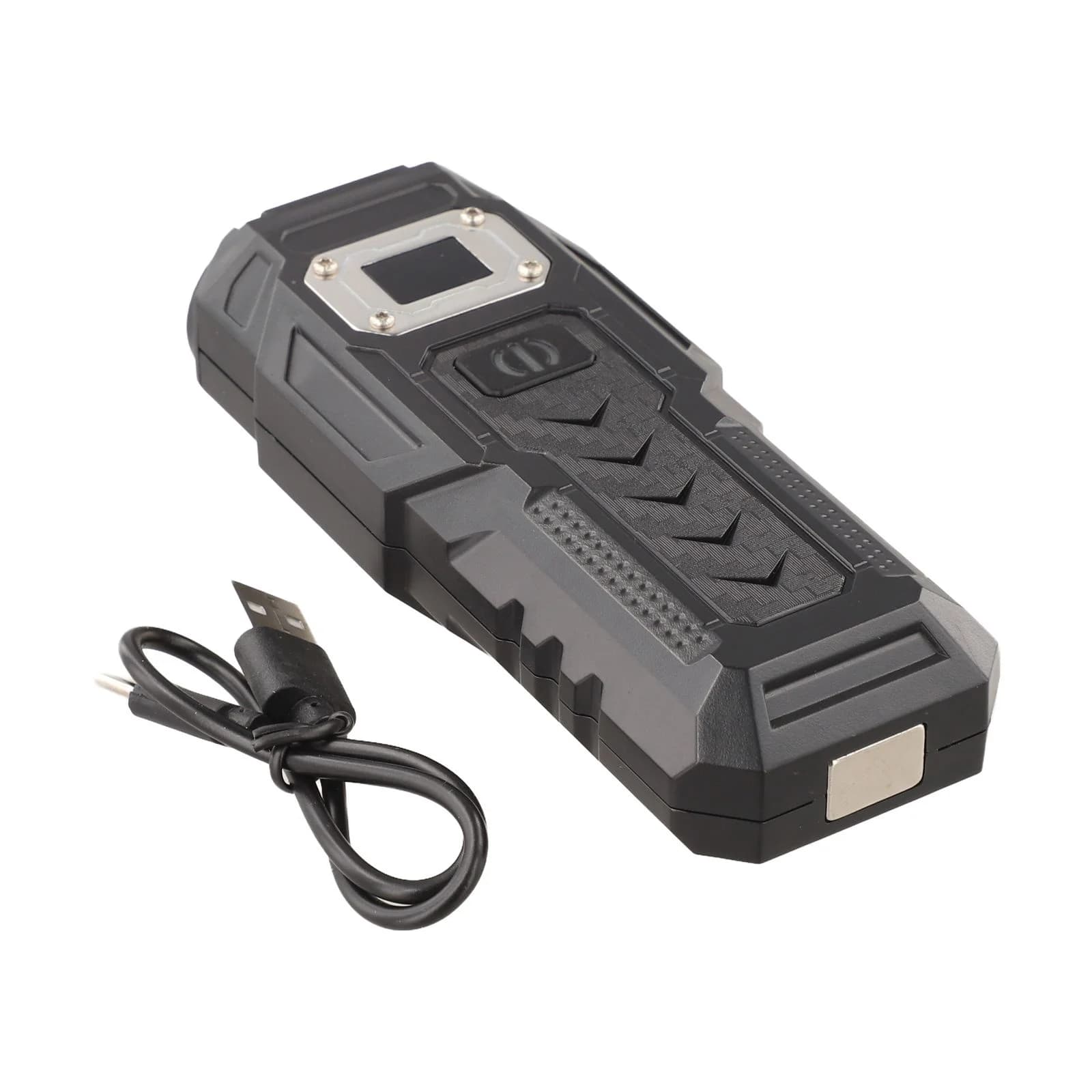 Multi Function COB LED Flashlight with Digital Display and Magnetic Power Bank Compact and Portable for Outdoor and Travel Use