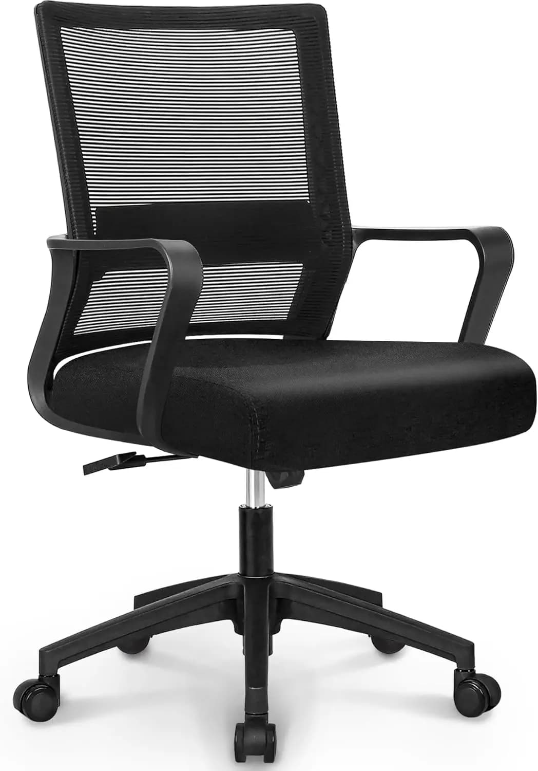 Sedia da Ufficio Ergonomica in Rete con Supporto Lombare, Girevole e Regolabile con Ruote per Comfort al Lavoro da Casa e Gaming